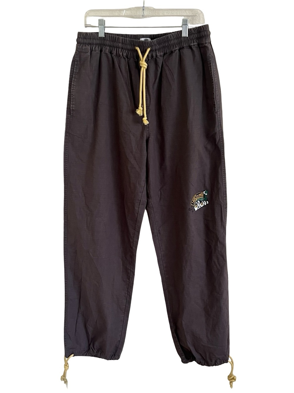 Round Two Gray Drawstring Waist Pants Large